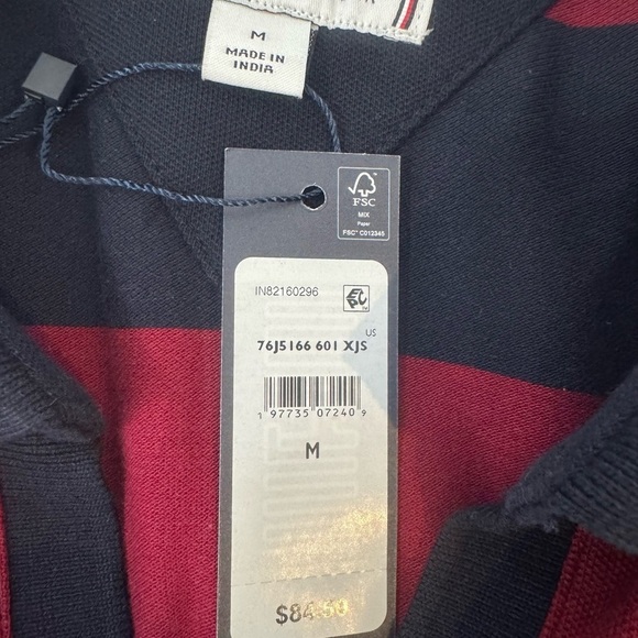 Tommy Hilfiger Women's Bodie Fit Stripe Collared V-Neck Dress Short Sleeve M - Picture 7 of 10